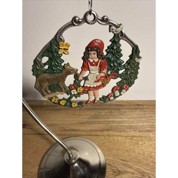 Red Riding Hood Wilhelm Schweizer Pewter Christmas Tree Ornament  Germany